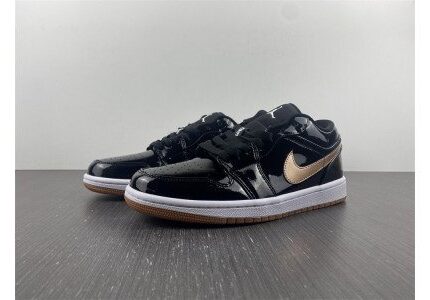 Air Jordan 1 Retro Low Black Gold Patent