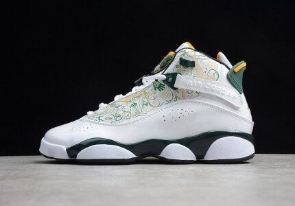 AIR JORDAN 6 RINGS SEATTLE SUPERSONICS WHITE GREEN YELLOW