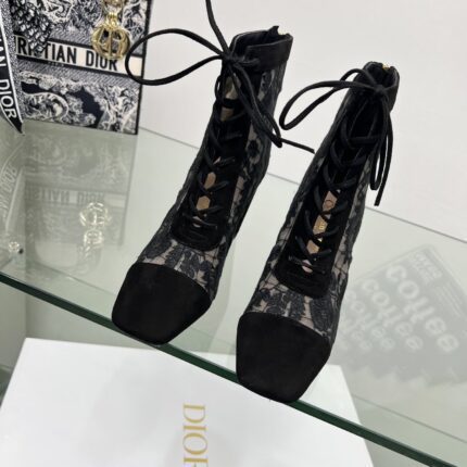 J'ADIOR Embroidery jacquard short boot black size: 34 -43（34.40.41.42.43. should be customized made）note shoes size when you fill shipping address